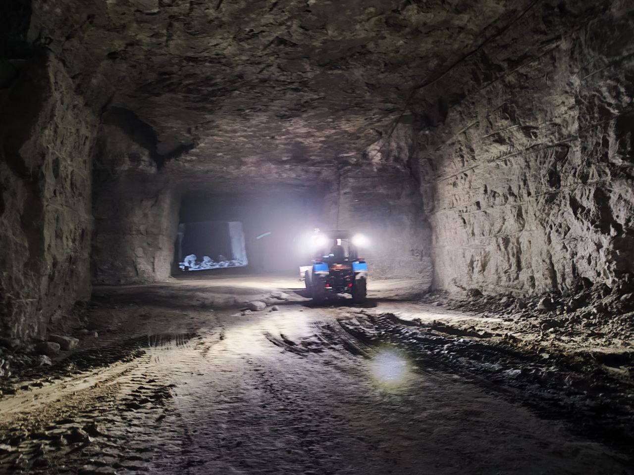 Underground working at the Kamsko-Ustinsky Gypsum Mine