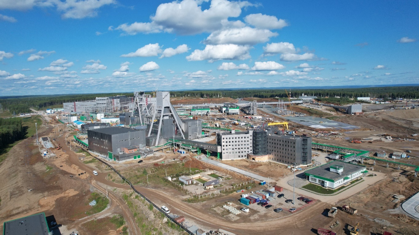 Talitsky potash mine site under construction in spring 2025